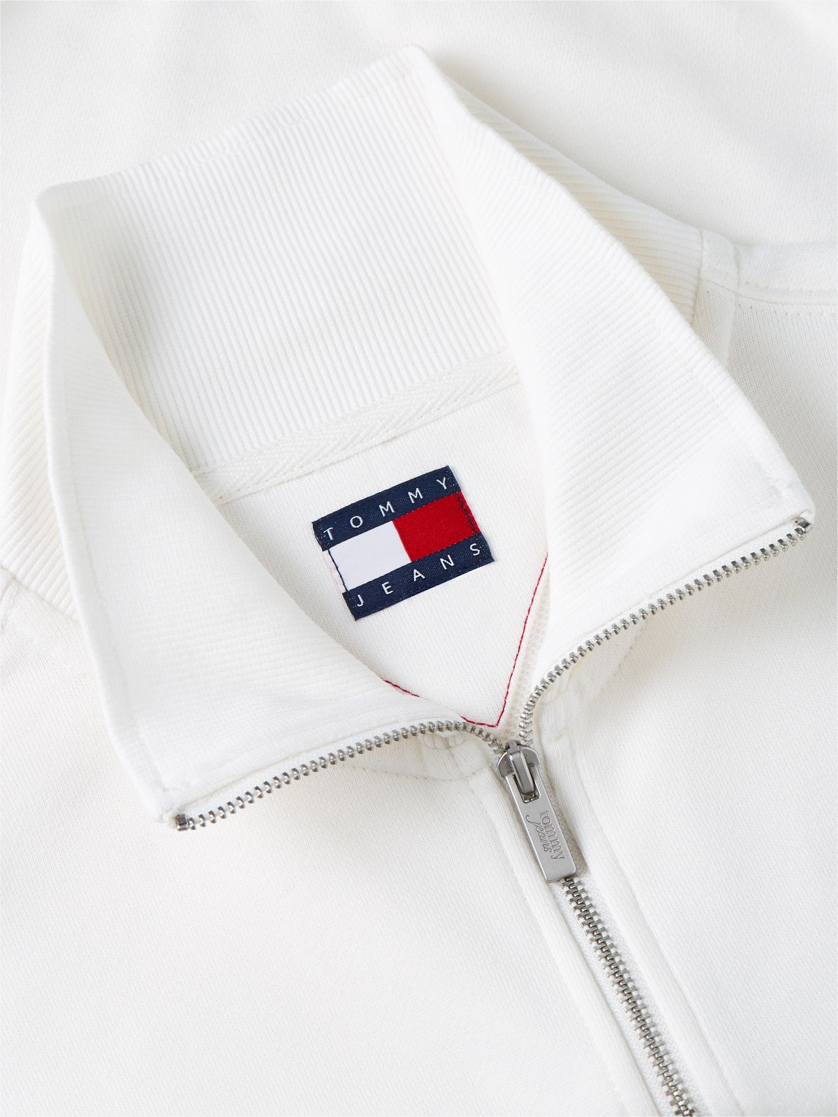 Tommy Jeans Boxy Quarter-Zip Sweatshirt — Ecru