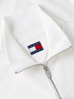 Tommy Jeans Boxy Quarter-Zip Sweatshirt — Ecru 6
