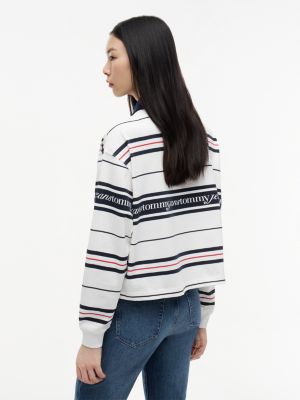 Женские джинсы Tommy Hilfiger Tommy Jeans Relaxed Rugby Sweatshirt — фото 4