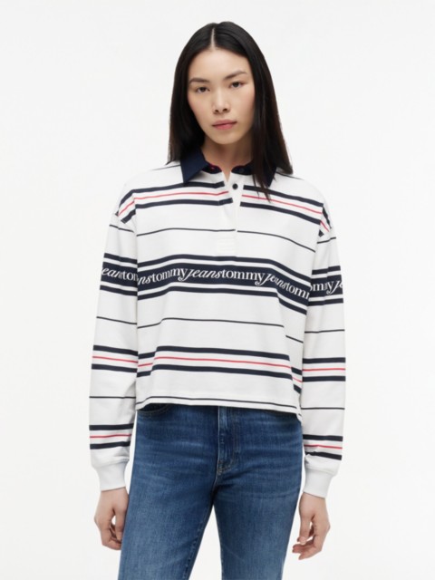 Женские джинсы Tommy Hilfiger Tommy Jeans Relaxed Rugby Sweatshirt