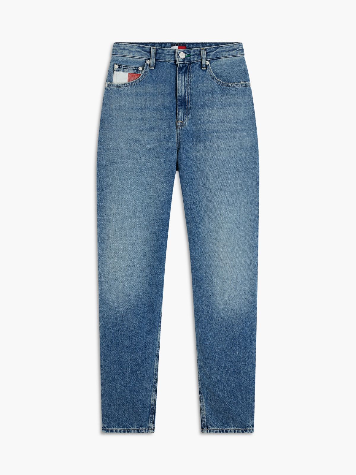 Tommy Jeans High-Rise Tapered Jean — Denim Medium