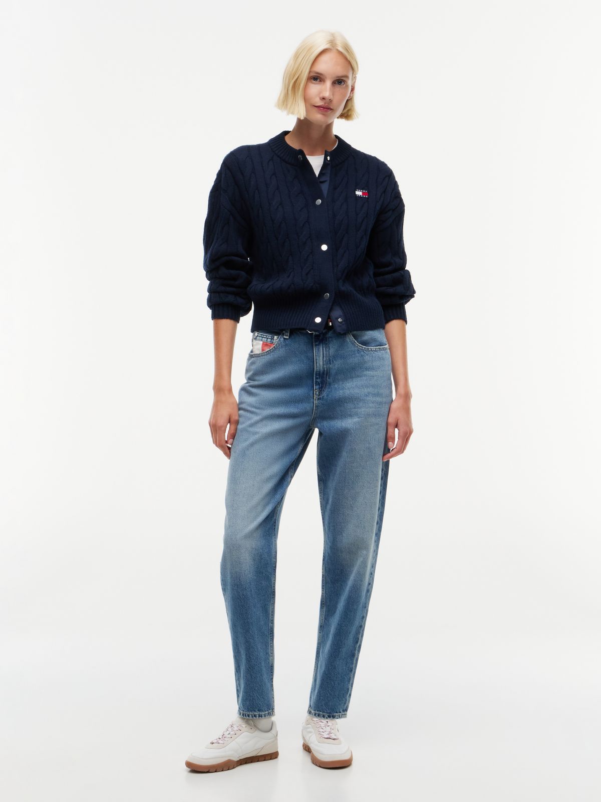 Tommy Jeans High-Rise Tapered Jean — Denim Medium