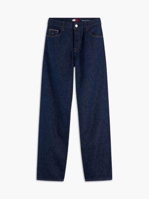 Женские джинсы Tommy Jeans Mid-Rise Straight Jean, цвет: Джинсовый тёмный — фото 8