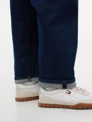 Женские джинсы Tommy Jeans Mid-Rise Straight Jean, цвет: Джинсовый тёмный — фото 6