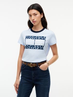Tommy Jeans Logo Graphic T-Shirt, Sheer Blue