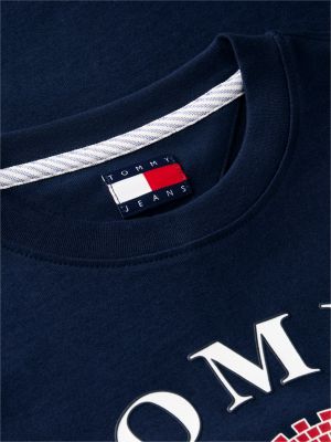 Женская футболка Tommy Jeans Varsity Crest Logo, цвет: Тёмный синий — фото 6