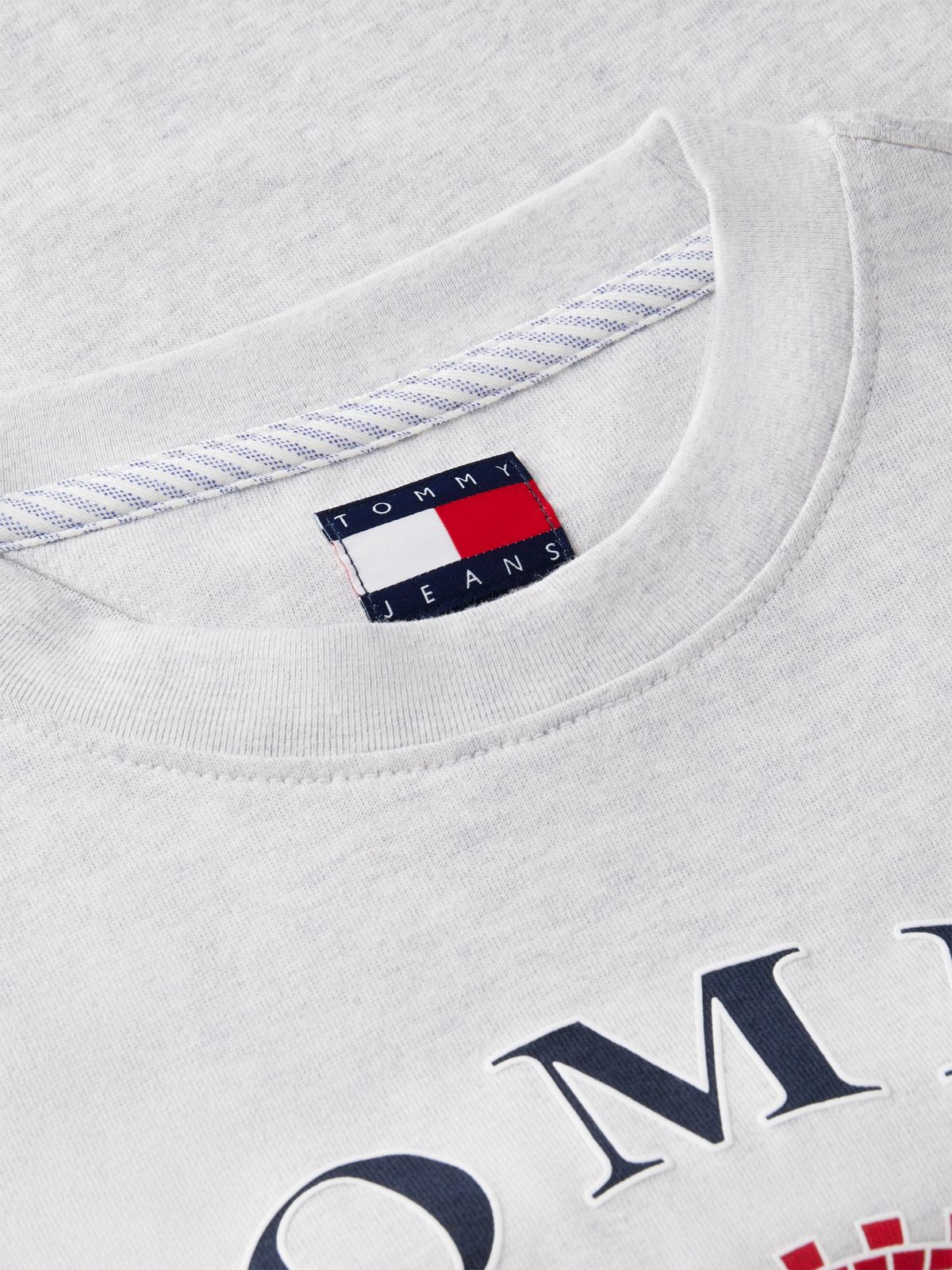 Tommy Jeans Varsity Crest Logo T-Shirt — Ice Grey Heather