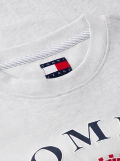 Tommy Jeans Varsity Crest Logo T-Shirt — Ice Grey Heather 6