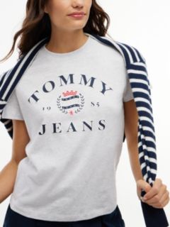 Tommy Jeans Varsity Crest Logo T-Shirt — Ice Grey Heather 3