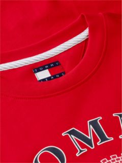 Tommy Jeans Varsity Crest Logo T-Shirt — Lavish Red 6