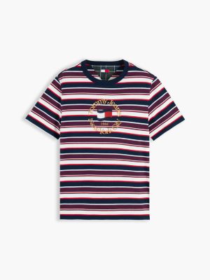 Женская футболка Tommy Jeans NYC Logo Striped, цвет: Синий / Разноцветный — фото 5