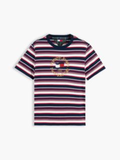 Tommy Jeans NYC Logo Striped T-Shirt — Dark Blue / Multi 5