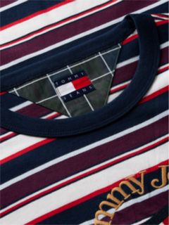 Tommy Jeans NYC Logo Striped T-Shirt — Dark Blue / Multi 6