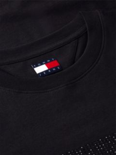 Tommy Jeans Rhinestone Flag T-Shirt — Black 6