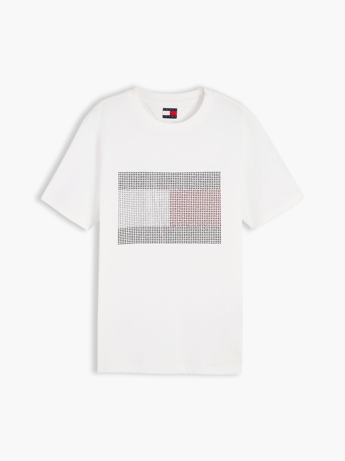 Tommy Jeans Rhinestone Flag T-Shirt — Ecru