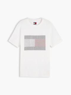 Tommy Jeans Rhinestone Flag T-Shirt — Ecru 5