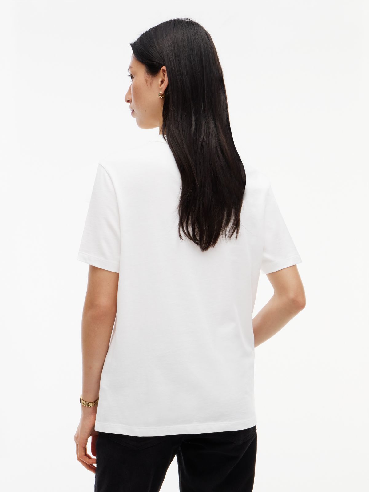 Tommy Jeans Rhinestone Flag T-Shirt — Ecru