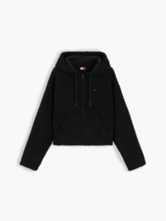 Tommy Jeans Teddy Fleece Zip Hoodie — Black 5