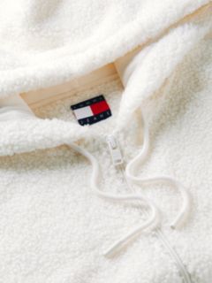 Tommy Jeans Teddy Fleece Zip Hoodie — Off White 6