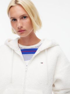 Tommy Jeans Teddy Fleece Zip Hoodie — Off White 3