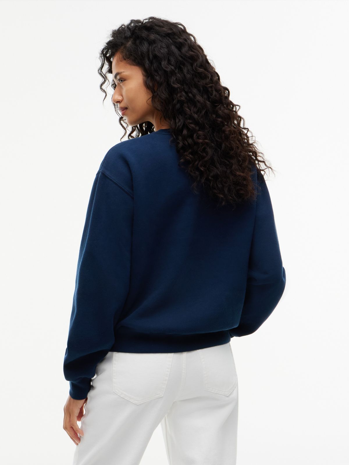 Tommy Jeans Badge Boxy Fit Sweatshirt — Dark Blue