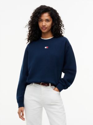 Tommy Jeans Badge Boxy Fit Sweatshirt, Dark Blue