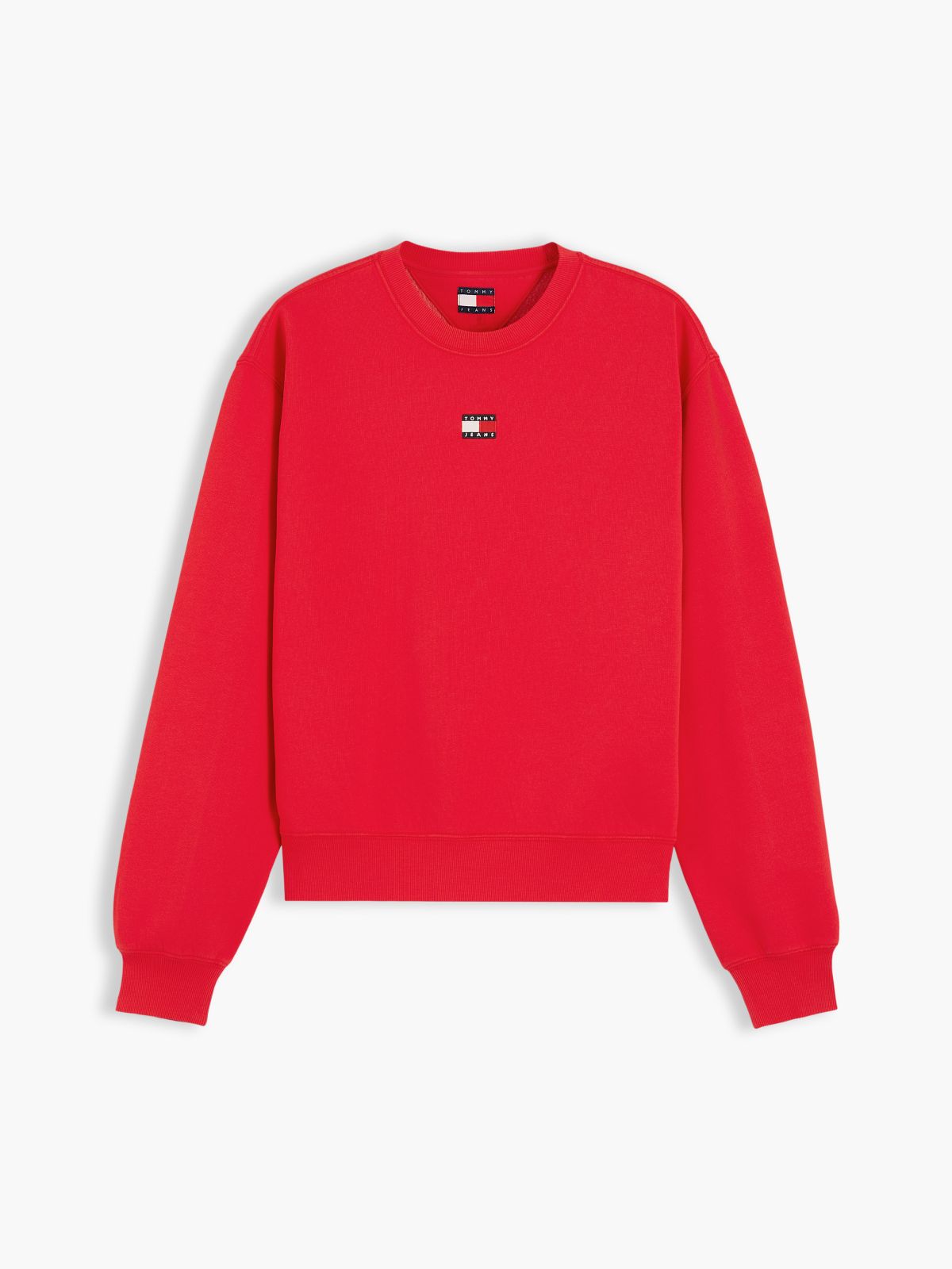 Tommy Jeans Badge Boxy Fit Sweatshirt — Lavish Red