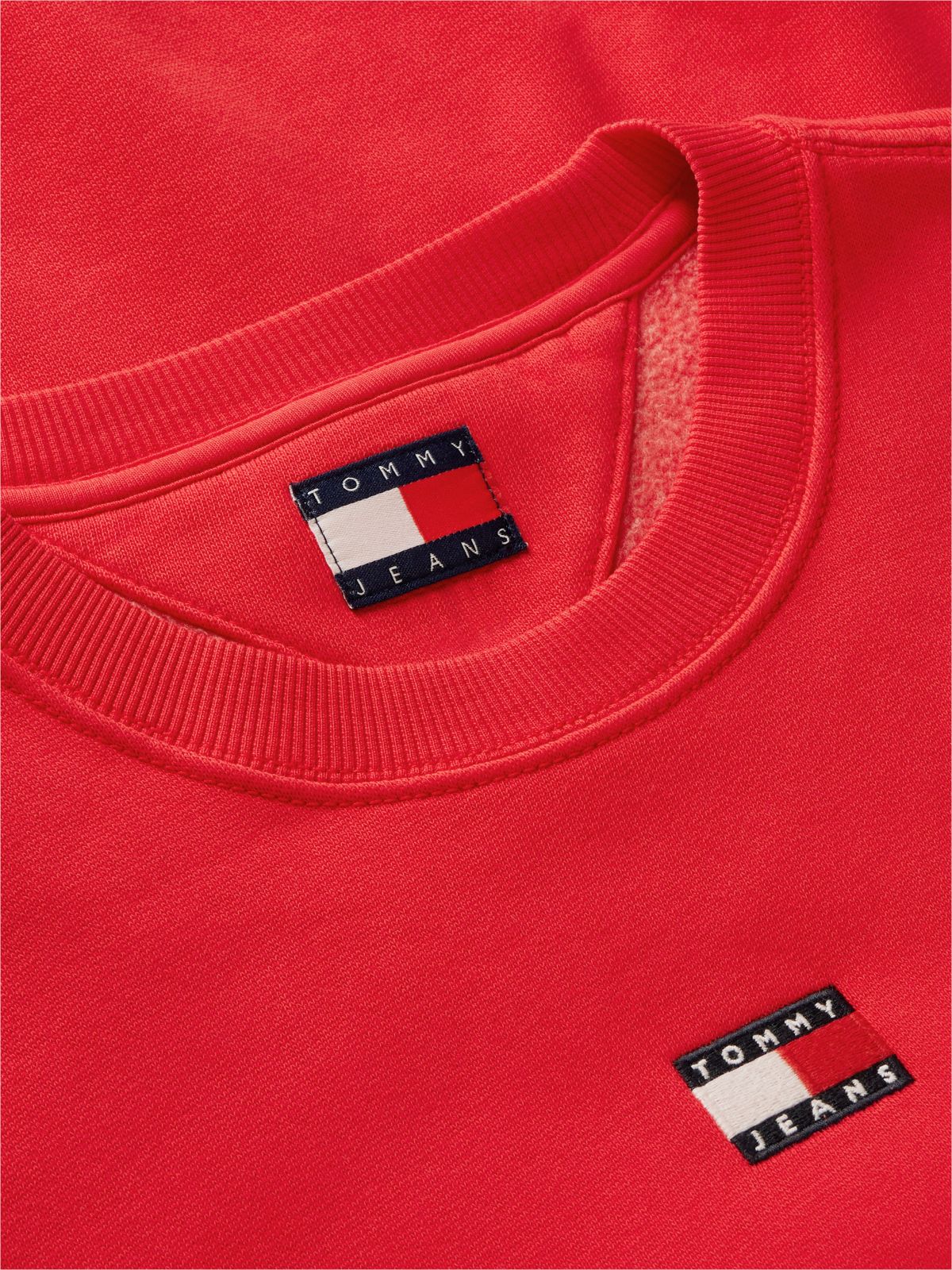 Tommy Jeans Badge Boxy Fit Sweatshirt — Lavish Red