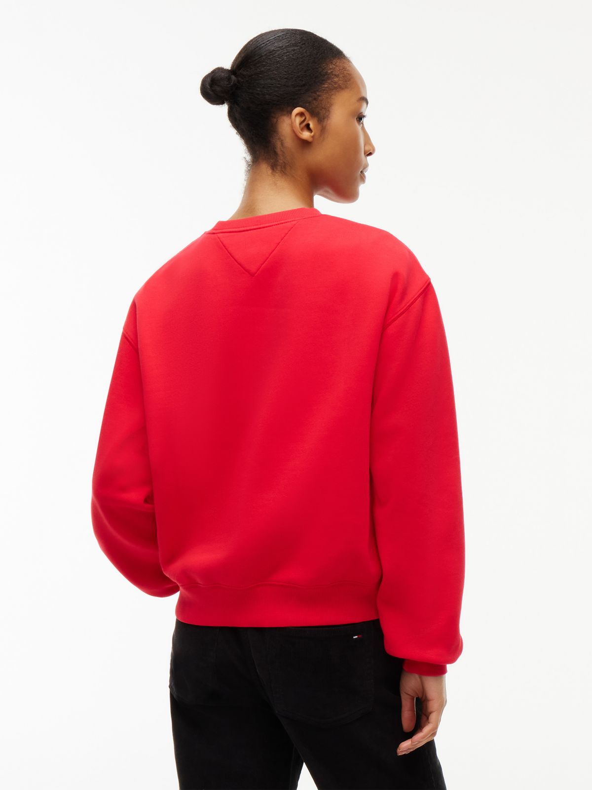 Tommy Jeans Badge Boxy Fit Sweatshirt — Lavish Red
