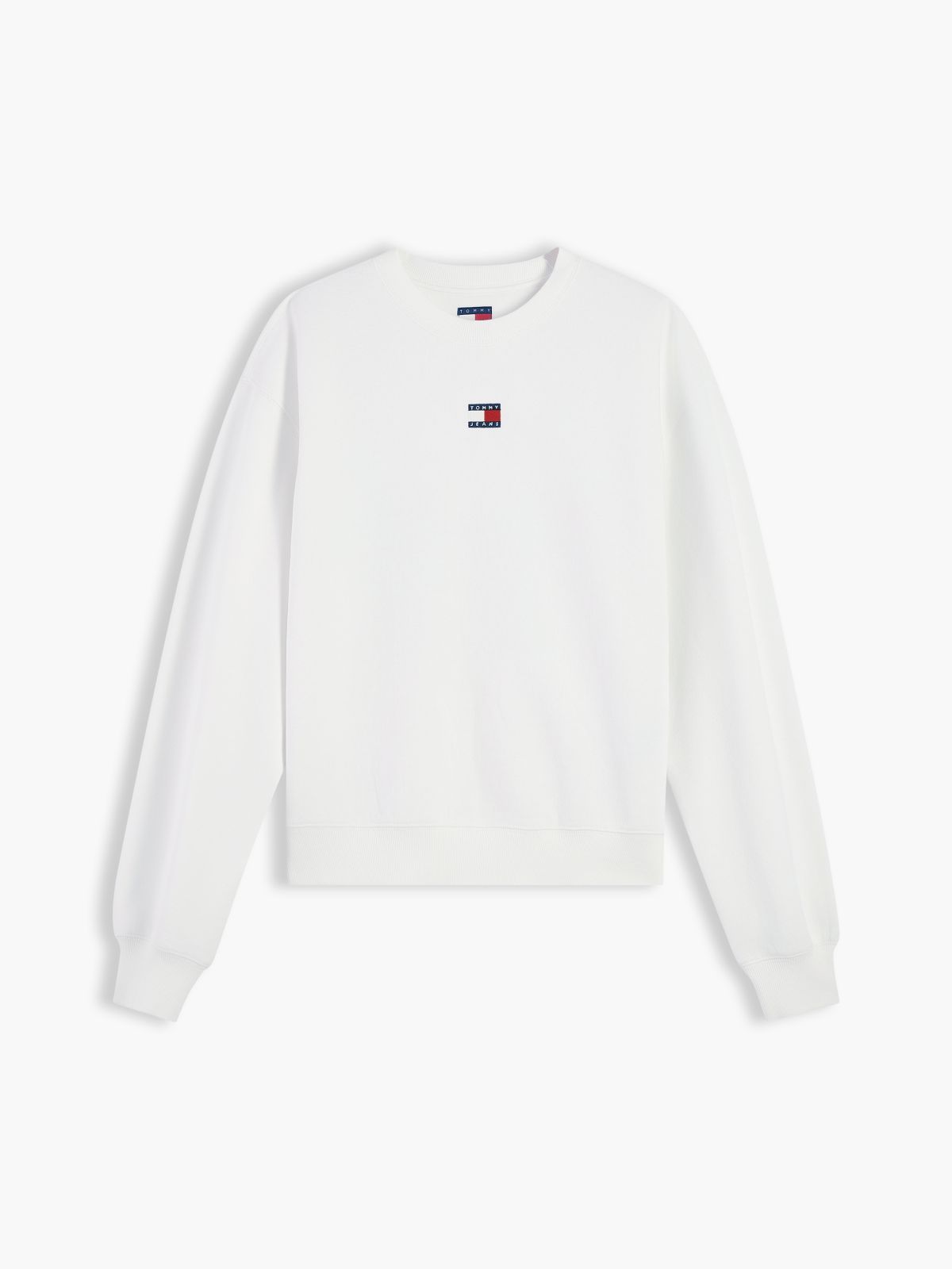 Tommy Jeans Badge Boxy Fit Sweatshirt — Ecru