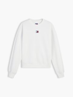 Tommy Jeans Badge Boxy Fit Sweatshirt — Ecru 6