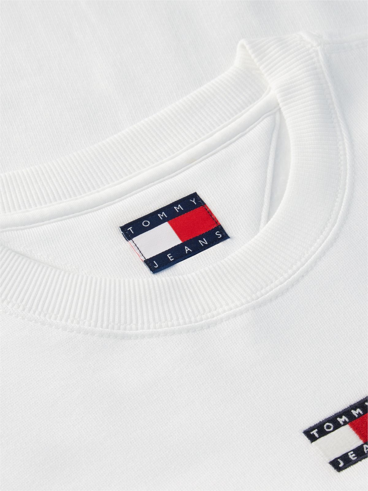 Tommy Jeans Badge Boxy Fit Sweatshirt — Ecru