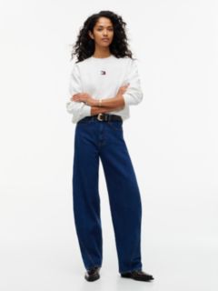 Tommy Jeans Badge Boxy Fit Sweatshirt — Ecru 2