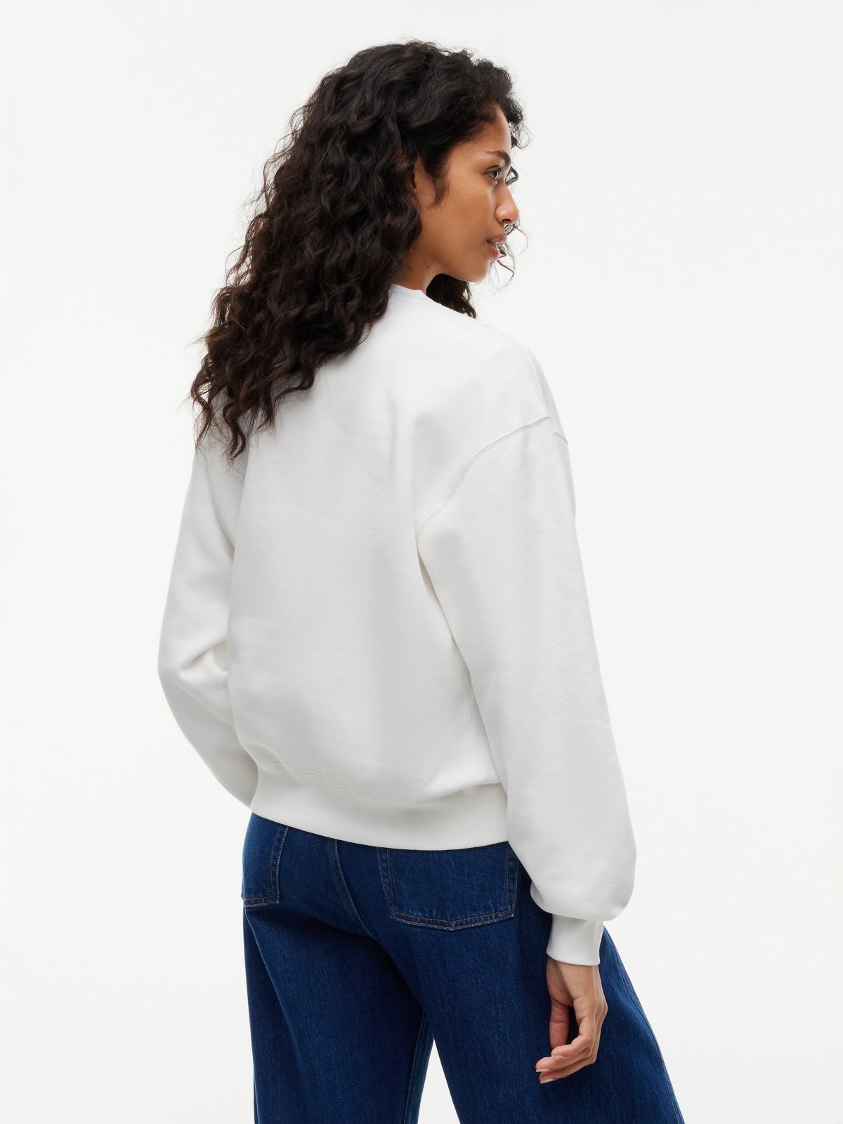 Tommy Jeans Badge Boxy Fit Sweatshirt — Ecru