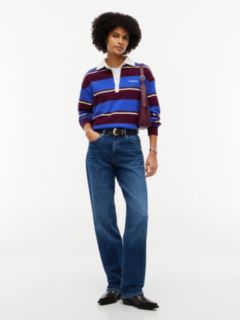 Tommy Jeans Relaxed Rugby Sweatshirt — Noble Blue / Stripe 2