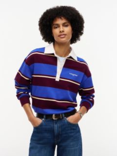 Tommy Jeans Relaxed Rugby Sweatshirt — Noble Blue / Stripe 1
