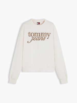 Женская толстовка Tommy Jeans Check Logo, цвет: Молочный белый — фото 5