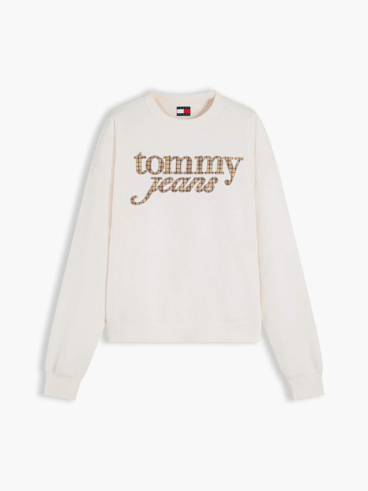 Tommy Jeans Check Logo Sweatshirt — Off White