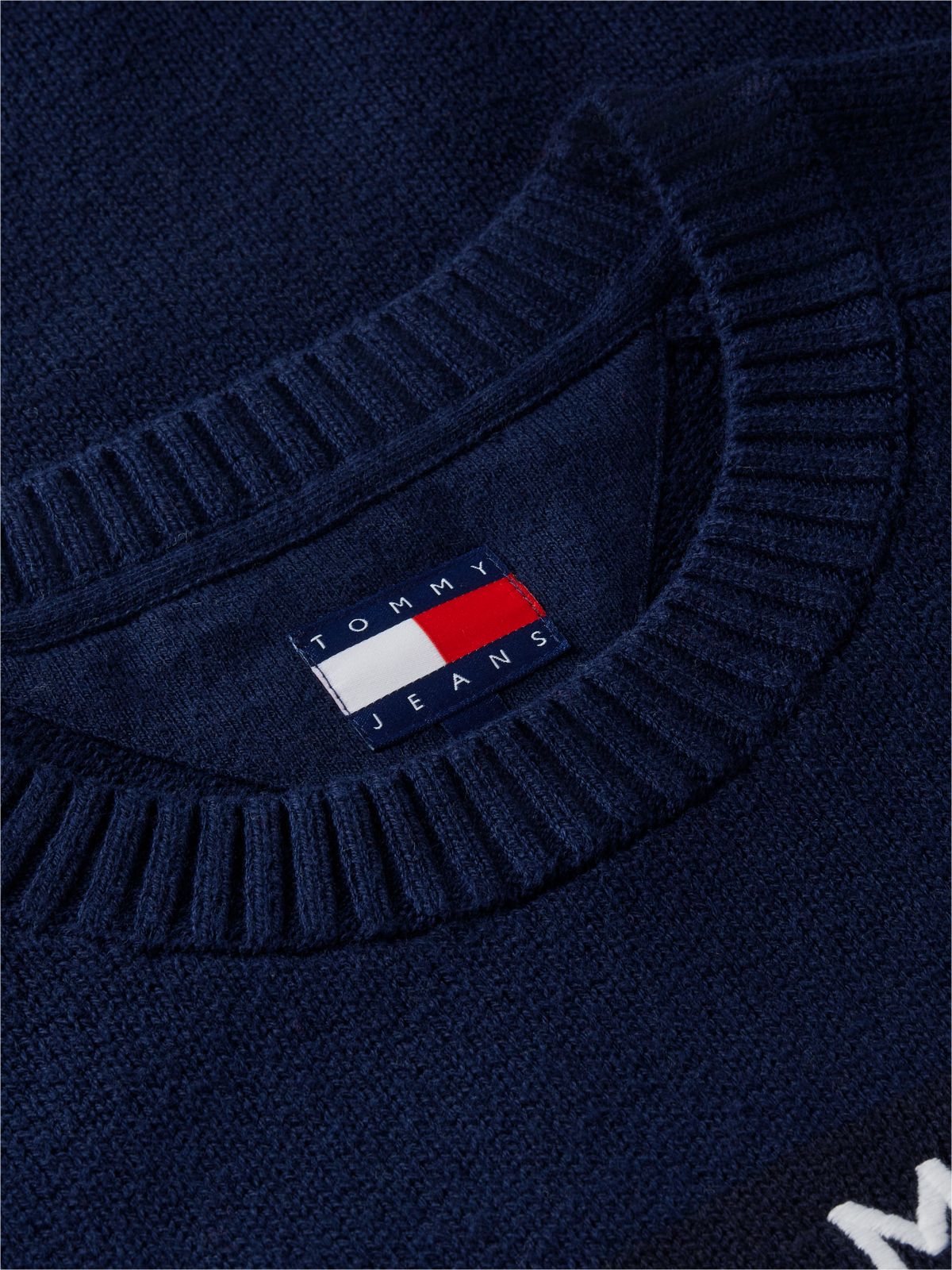 Tommy Jeans Badge Mini Sweater Dress — Navy