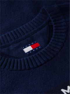 Tommy Jeans Badge Mini Sweater Dress — Navy 6