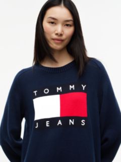 Tommy Jeans Badge Mini Sweater Dress — Navy 3