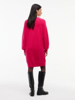 Tommy Jeans Badge Mini Sweater Dress — Bright Cerise Pink 4