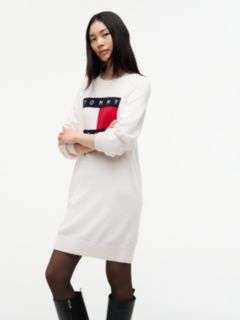 Tommy Jeans Badge Mini Sweater Dress — Off White 2