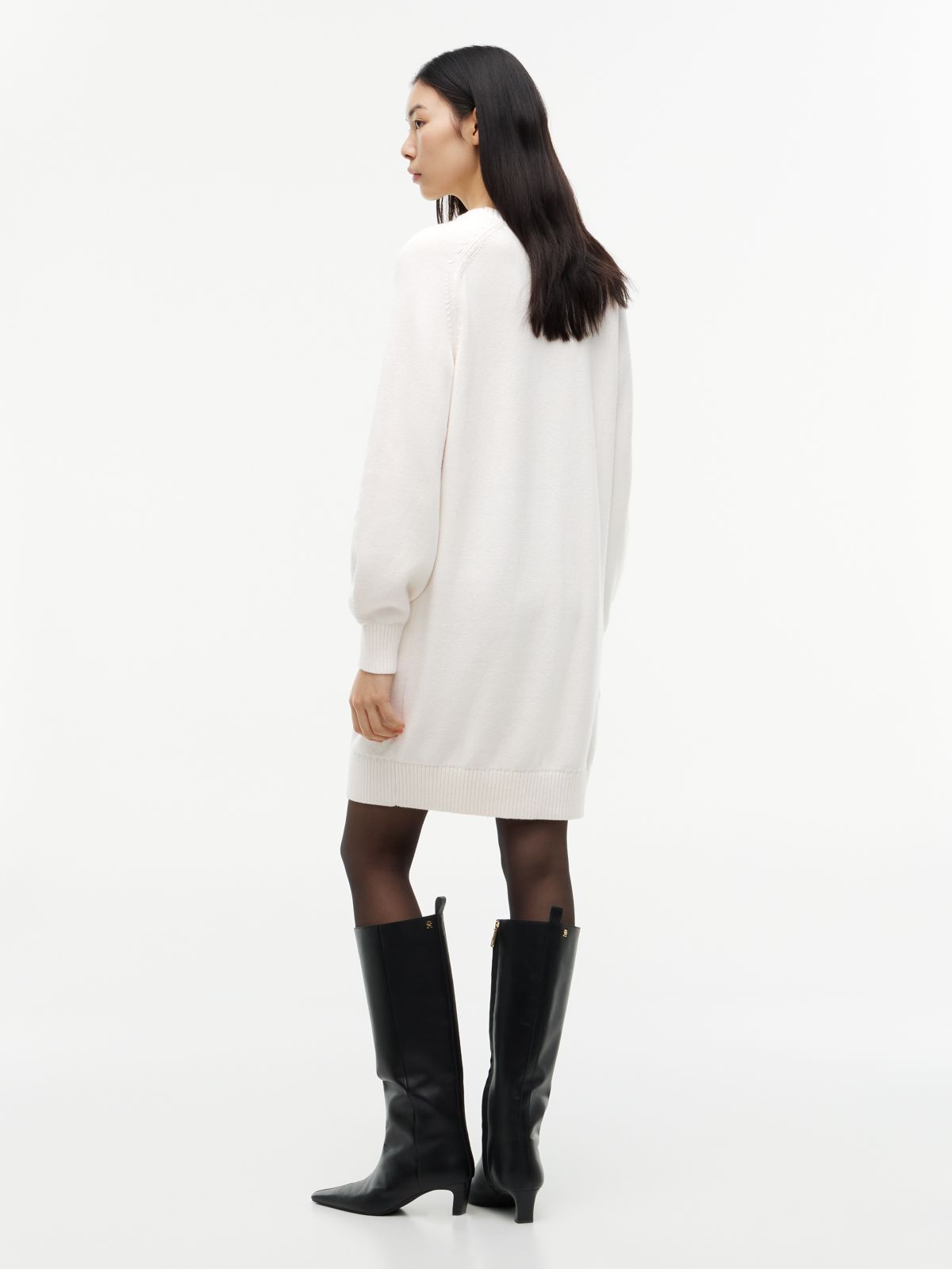 Tommy Jeans Badge Mini Sweater Dress — Off White