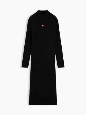 Женское платье Tommy Jeans Badge Logo Midi Sweater Dress, цвет: Чёрный — фото 5