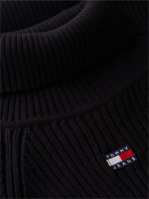 Женское платье Tommy Jeans Badge Logo Midi Sweater Dress, цвет: Чёрный — фото 6