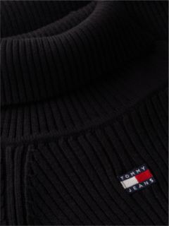 Tommy Jeans Badge Logo Midi Sweater Dress — Black 6