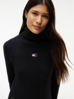 Tommy Jeans Badge Logo Midi Sweater Dress — Black 2