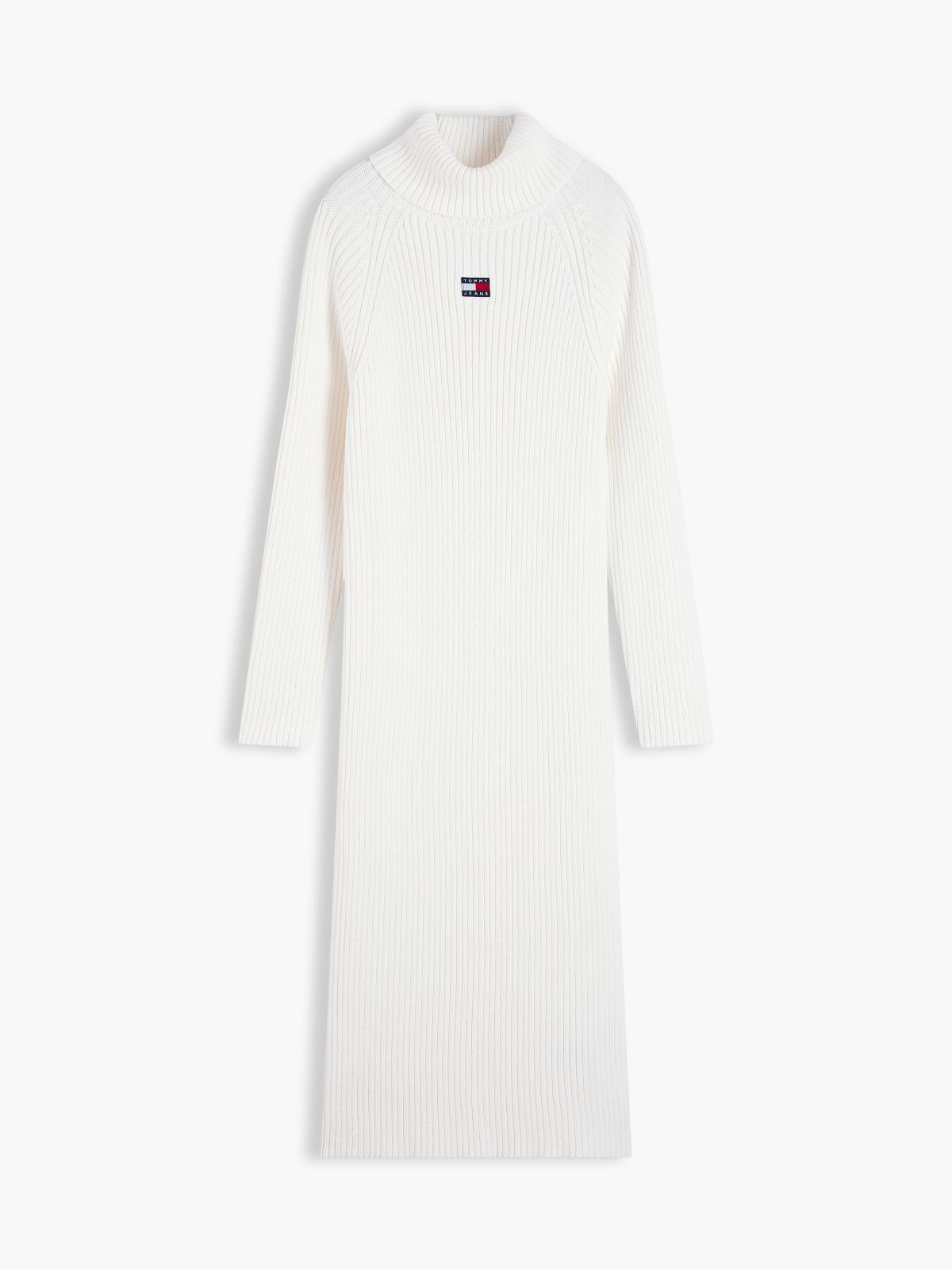 Tommy Jeans Badge Logo Midi Sweater Dress — Off White
