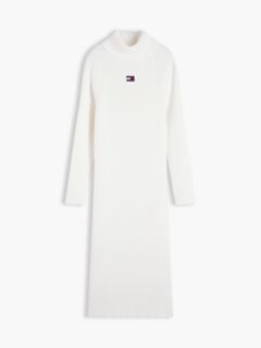 Tommy Jeans Badge Logo Midi Sweater Dress — Off White 5